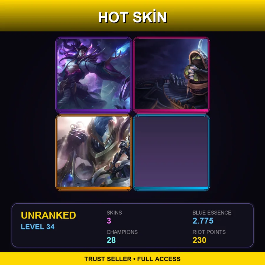 EUNE | Lv34 | Unranked | 3 Skin | 28 Champ
