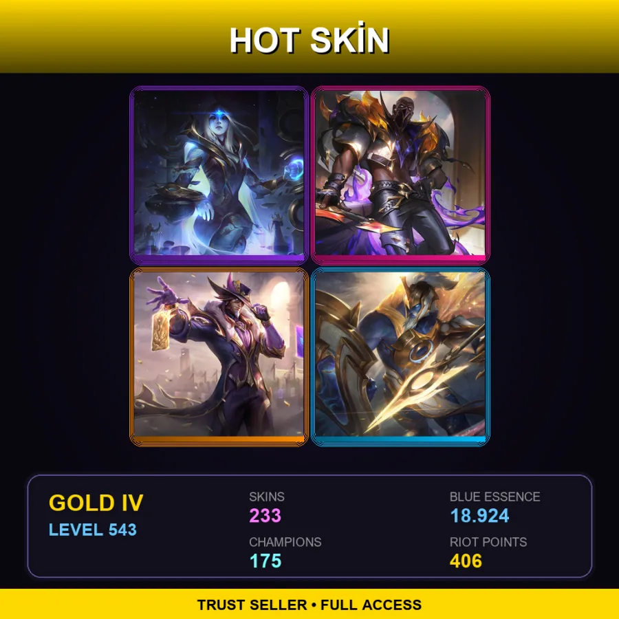 EUW | Lv543 | Gold IV | 233 Skin | 175 Champ