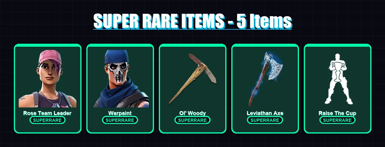 [PC/PSN] | Rose Team Leader | Warpaint | Sentinel | Hybrid | Mandalorian | 28 skin | 41 pickaxe | 33 emote | 30 glider | Lv269
