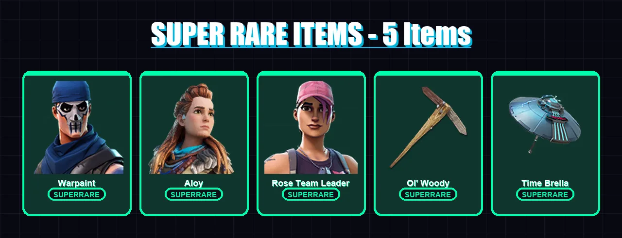 [PS4/PS5/PC] | Warpaint | Aloy | Rose Team Leader | Blackheart | Hybrid | 96 skin | 124 pickaxe | 94 emote | 87 glider | Lv950 — Fortnite account