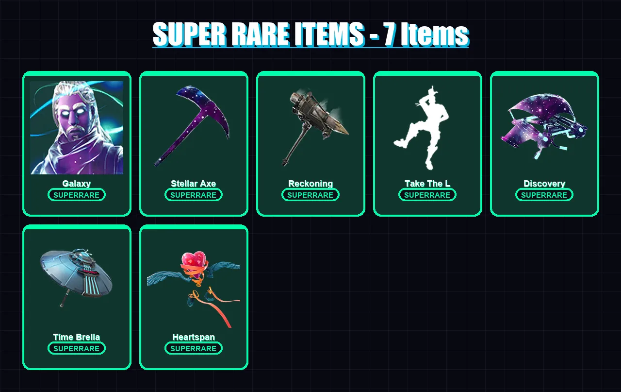 [PC/XBOX/PSN] | Galaxy | Calamity | Zenith | Lynx | DJ Yonder | 13 skin | 25 pickaxe | 19 emote | 34 glider | Lv377