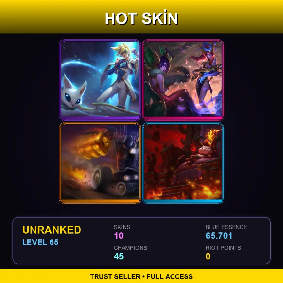 LAS | Lv65 | Unranked | 10 Skin | 45 Champ