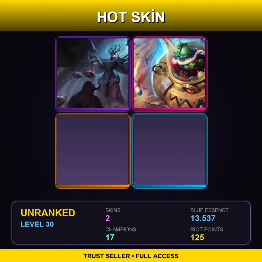 NA | Lv30 | Unranked | 2 Skin | 17 Champ