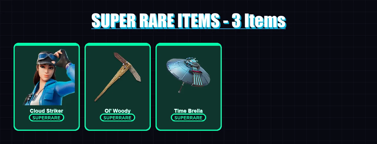 [PC] | Cloud Striker | Mandalorian | Mecha Cuddle Master | Fade | Menace | 69 skin | 111 pickaxe | 75 emote | 90 glider | Lv1127