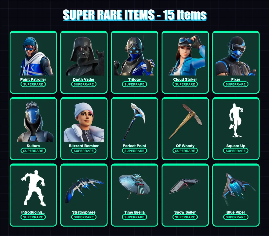 [PC/XBOX/PSN] | Point Patroller | Darth Vader | Trilogy | Cloud Striker | Fixer | 129 skin | 157 pickaxe | 145 emote | 112 glider | Lv1838 — Fortnite account