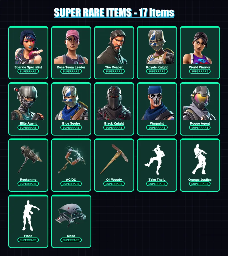 [PC/XBOX/PSN] | Sparkle Specialist | Rose Team Leader | The Reaper | 49 skin | Lv466