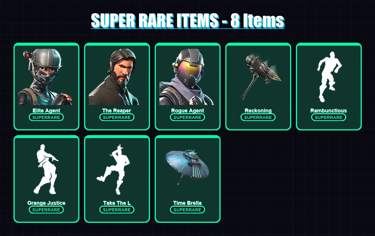 [PC/XBOX/PSN] | Elite Agent | The Reaper | Rogue Agent | Omega | Moisty Merman | 93 skin | 65 pickaxe | 66 emote | 58 glider | Lv960 — Fortnite account