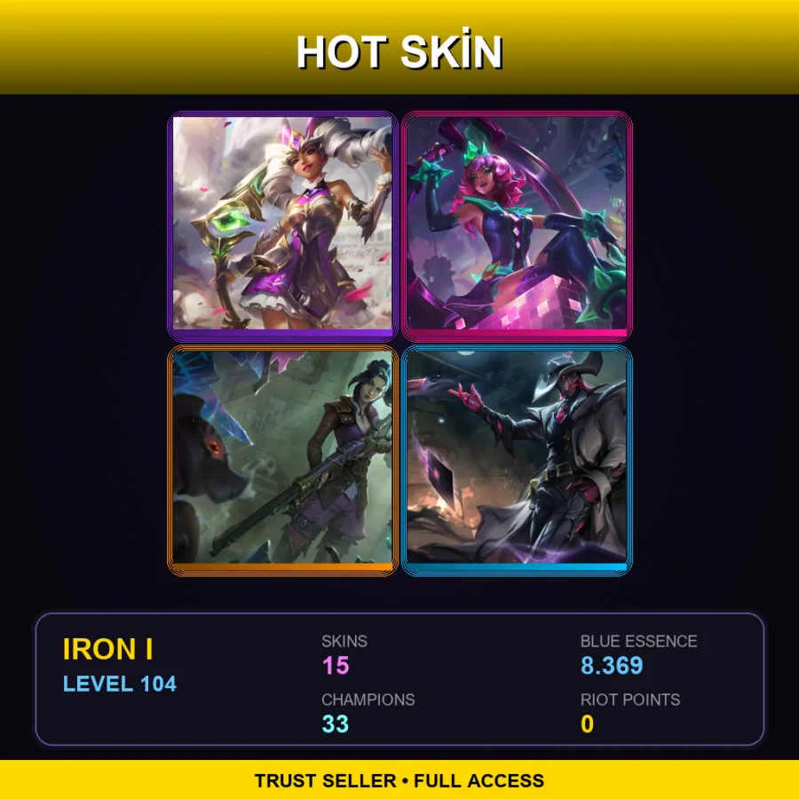 BR | Lv104 | Iron I | 15 Skin | 33 Champ