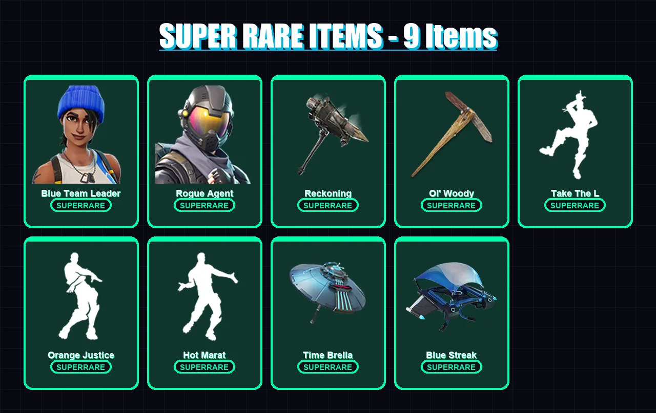 [PC/PSN] | Blue Team Leader | Rogue Agent | Enforcer | Calamity | Lynx | 49 skin | 68 pickaxe | 82 emote | 64 glider | Lv789