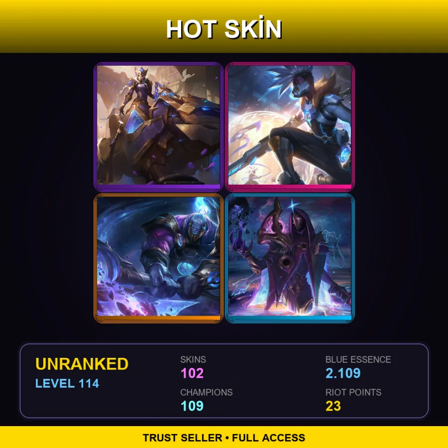NA | Lv114 | Unranked | 102 Skin | 109 Champ — Reverse Annie
