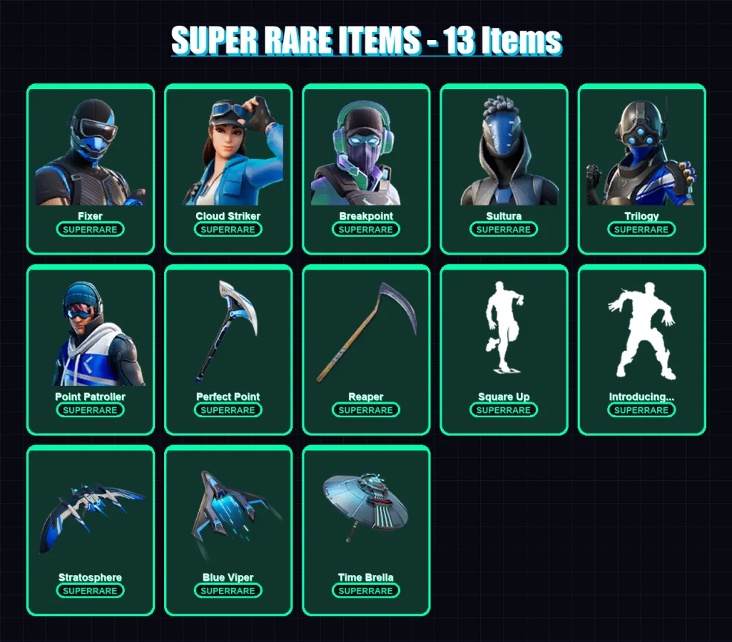 [PC/XBOX/PSN] | Fixer | Cloud Striker | Breakpoint | Sultura | Trilogy | 280 skin | 285 pickaxe | 216 emote | 196 glider | Lv3813 — Fortnite account