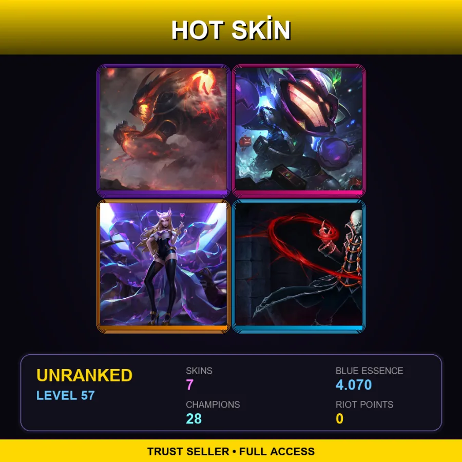LAN | Lv57 | Unranked | 7 Skin | 28 Champ