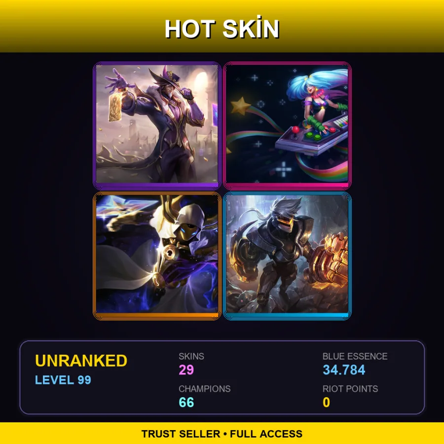 VN | Lv99 | Unranked | 29 Skin | 66 Champ