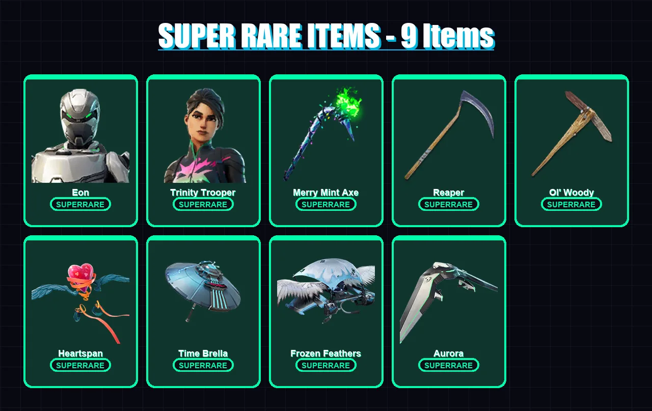 [PC/XBOX/PSN] | Eon | Renegade Raider | Trinity Trooper | Blackheart | Sentinel | 200 skin | 192 pickaxe | 146 emote | 142 glider | Lv1477