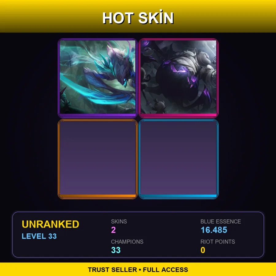 EUW | Lv33 | Unranked | 2 Skin | 33 Champ — Fright Night Urgot