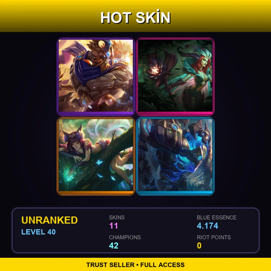 LAS | Lv40 | Unranked | 11 Skin | 42 Champ
