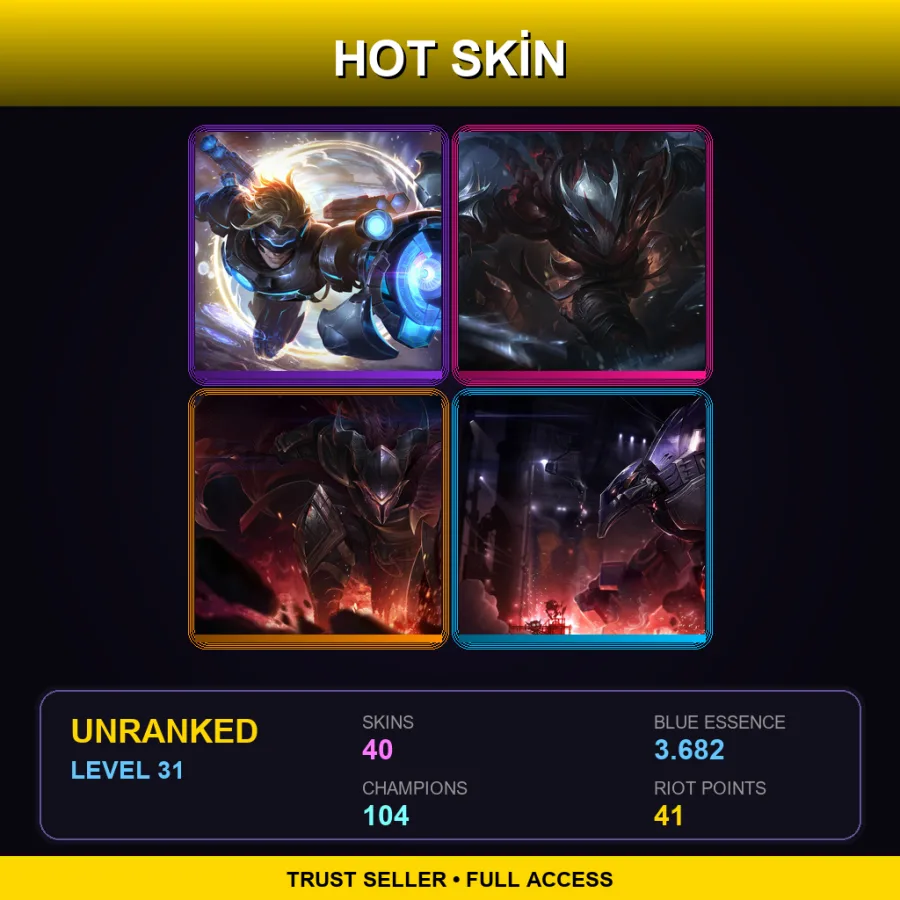 BR | Lv31 | Unranked | 40 Skin | 104 Champ — LoL account