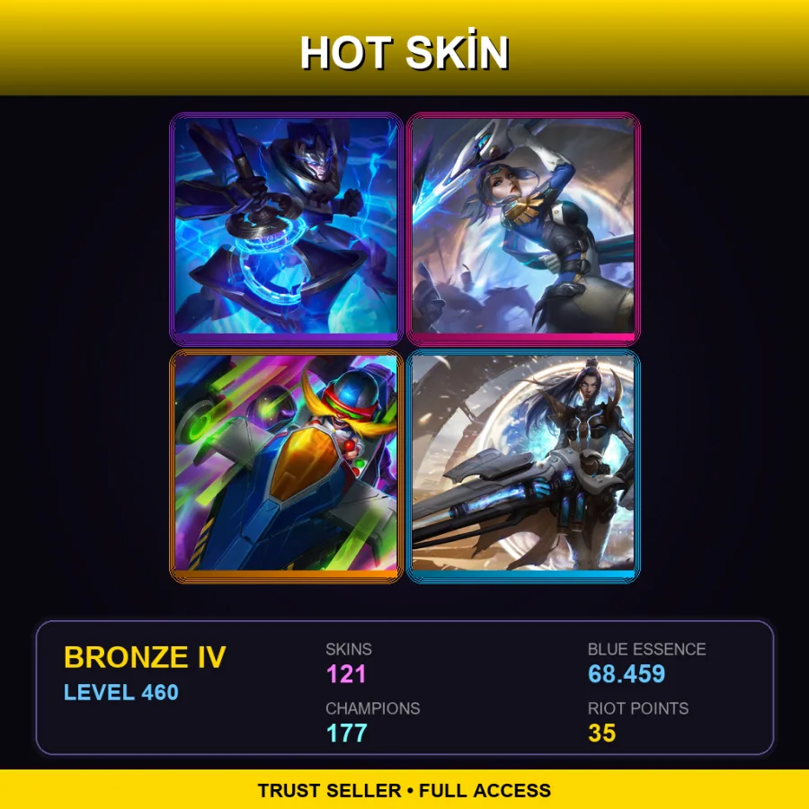 BR | Lv460 | Bronze IV | 121 Skin | 177 Champ