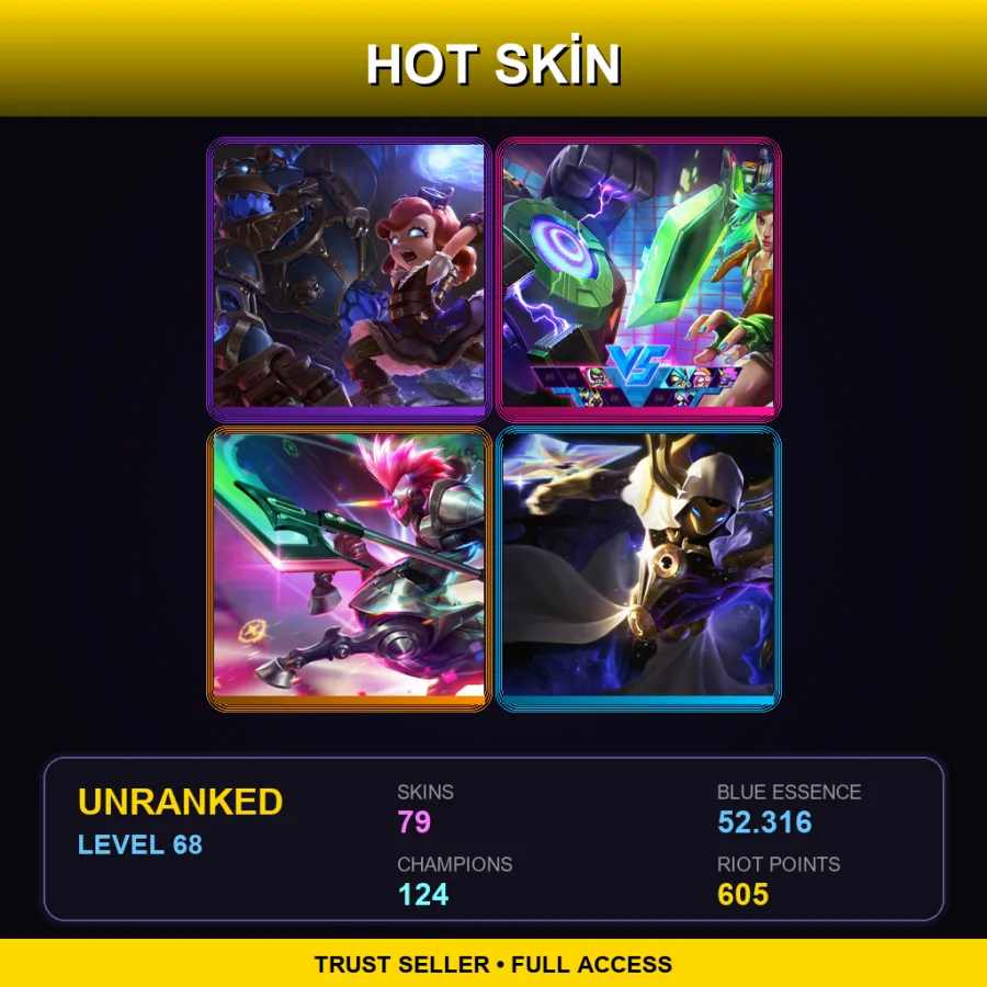 EUW | Lv68 | Unranked | 79 Skin | 124 Champ