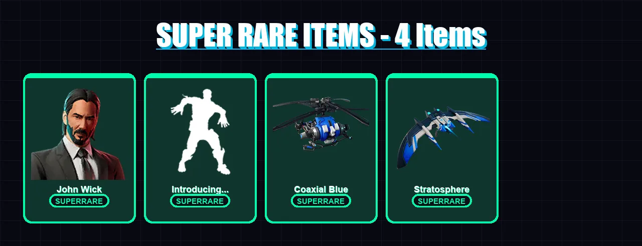 [PS4/PS5/XBOX/PC] | John Wick | Rox | Gear Specialist Maya | Hybrid | Fade | 37 skin | 64 pickaxe | 59 emote | 61 glider | Lv881