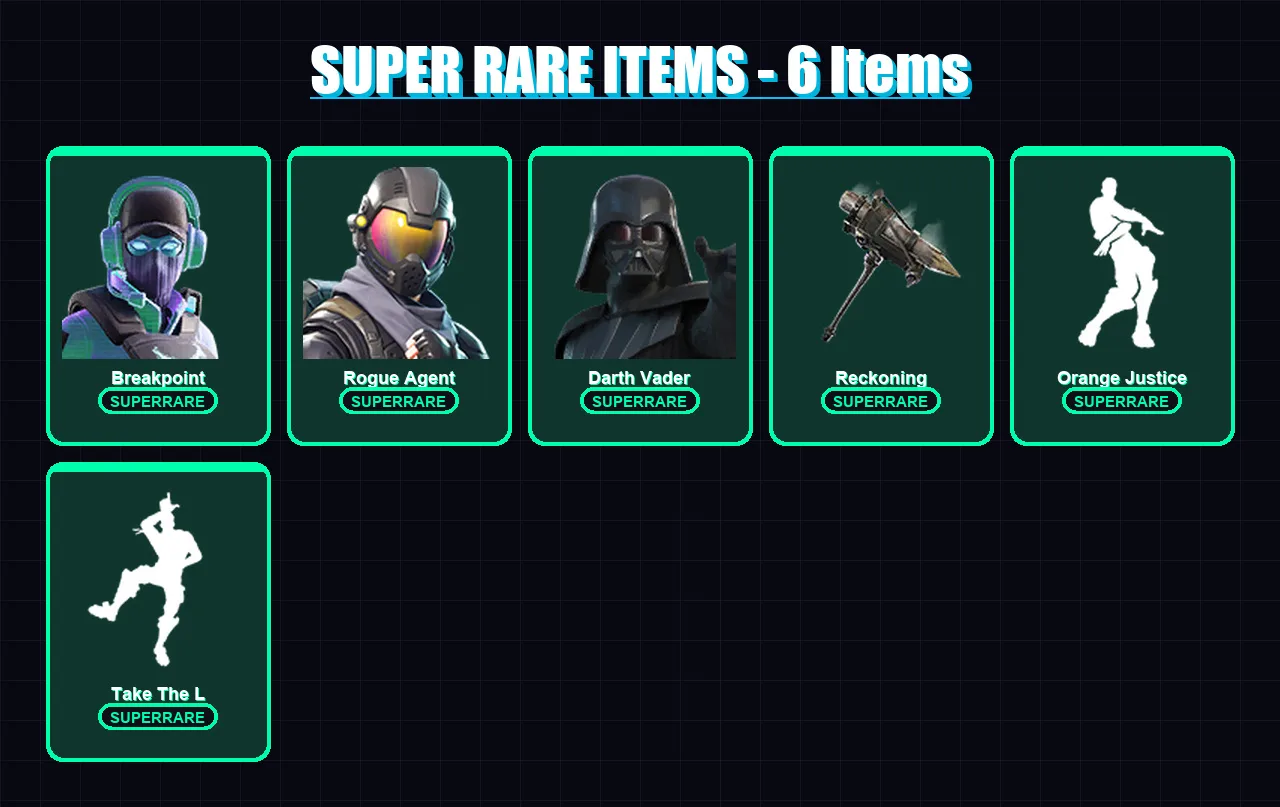 [PC/PSN] | Breakpoint | Rogue Agent | Darth Vader | Carbide | Snap | 172 skin | 155 pickaxe | 157 emote | 147 glider | Lv1837