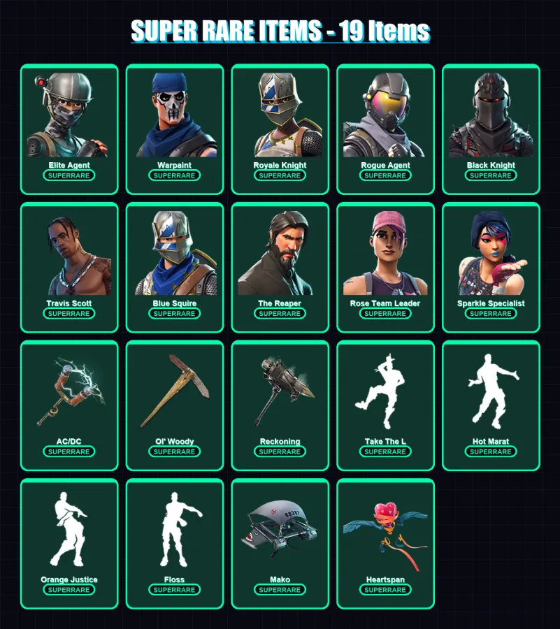 [PS4/PS5/XBOX/PC] | Elite Agent | Warpaint | Royale Knight | Rogue Agent | Black Knight | 143 skin | 132 pickaxe | 112 emote | 133 glider | Lv2169 — Fortnite account