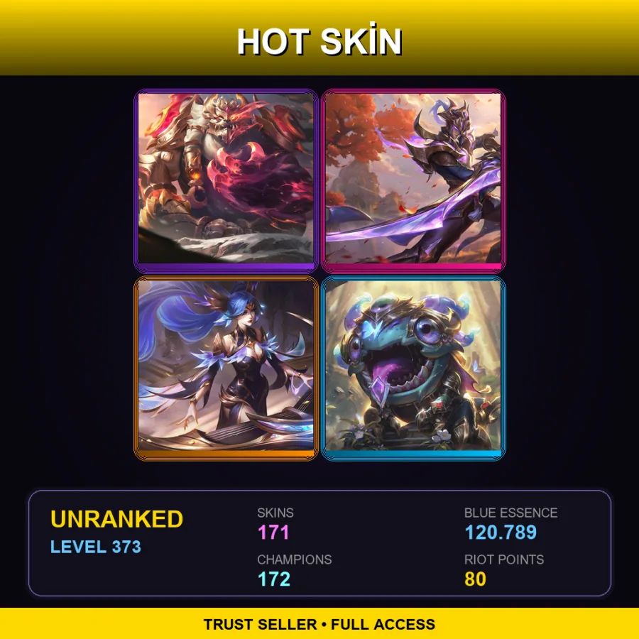 SG | Lv373 | Unranked | 171 Skin | 172 Champ — Secret Agent Xin Zhao