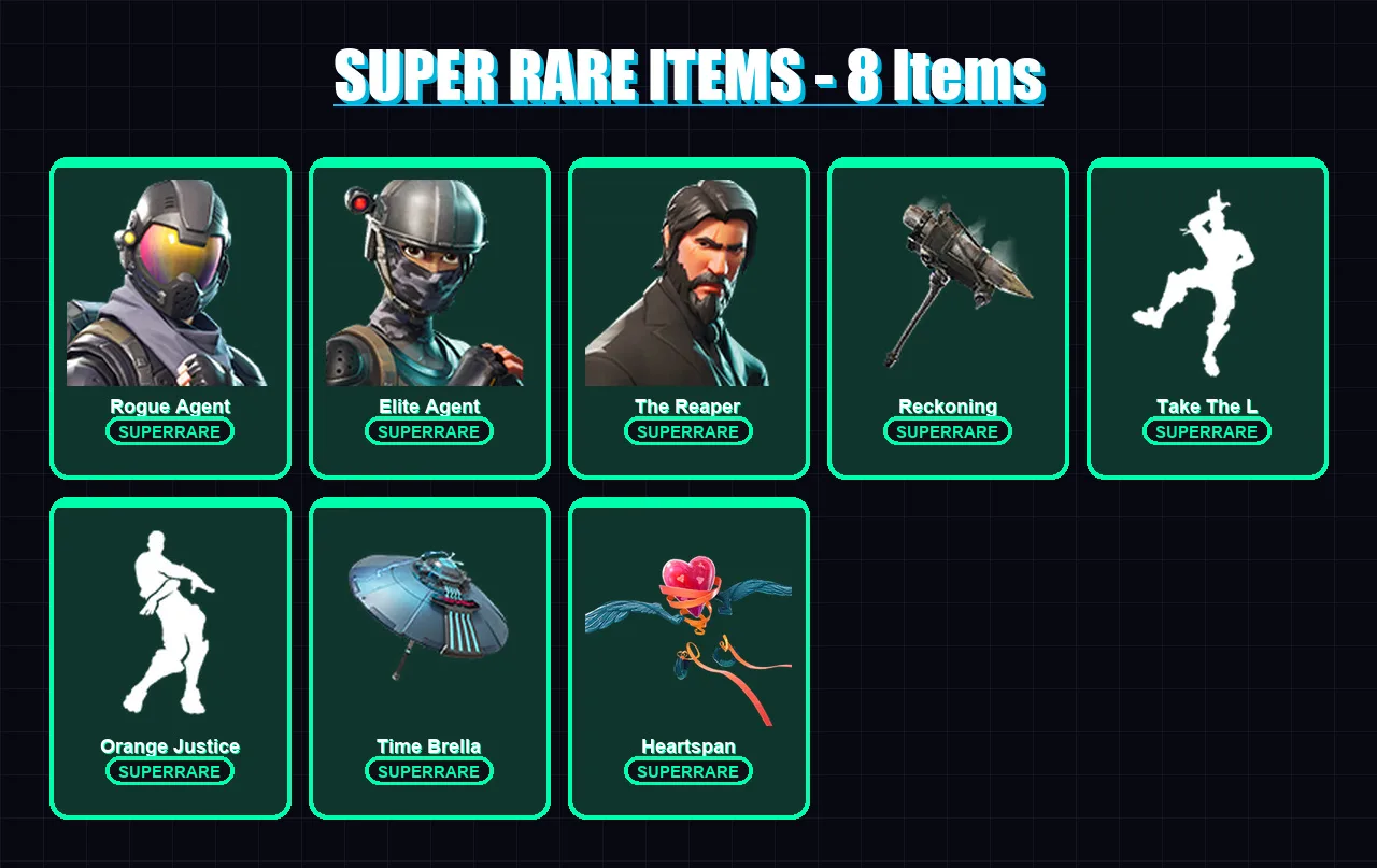 [PS4/PS5/XBOX/PC] | Rogue Agent | Elite Agent | The Reaper | Renzo the Destroyer | Ragnarok | 78 skin | 109 pickaxe | 102 emote | 103 glider | Lv154