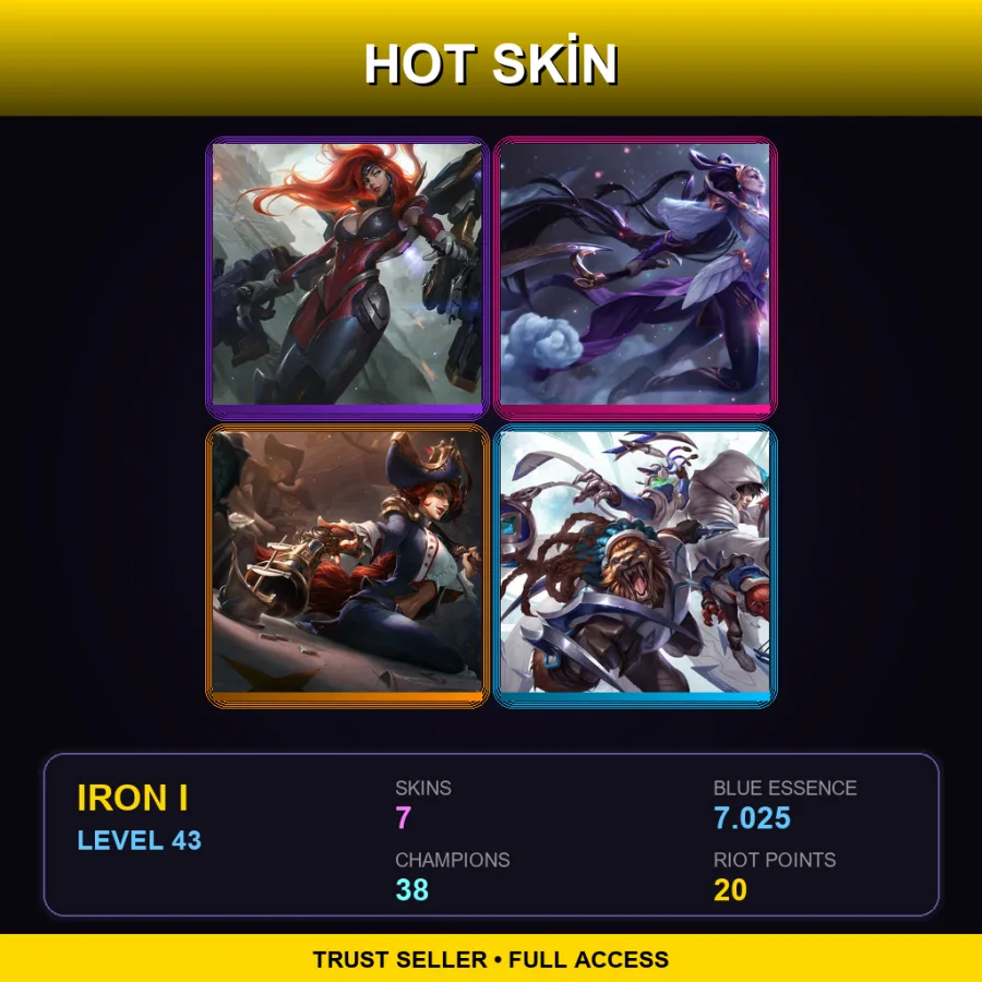 LAS | Lv43 | Iron I | 7 Skin | 38 Champ