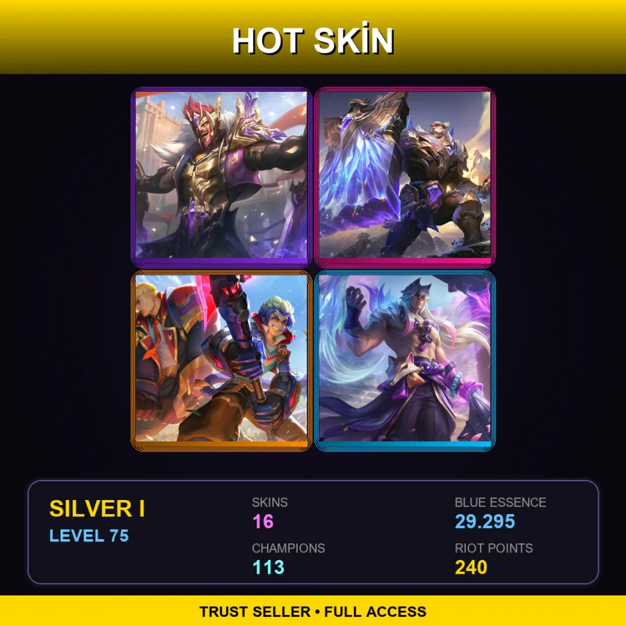 NA | Lv75 | Silver I | 16 Skin | 113 Champ