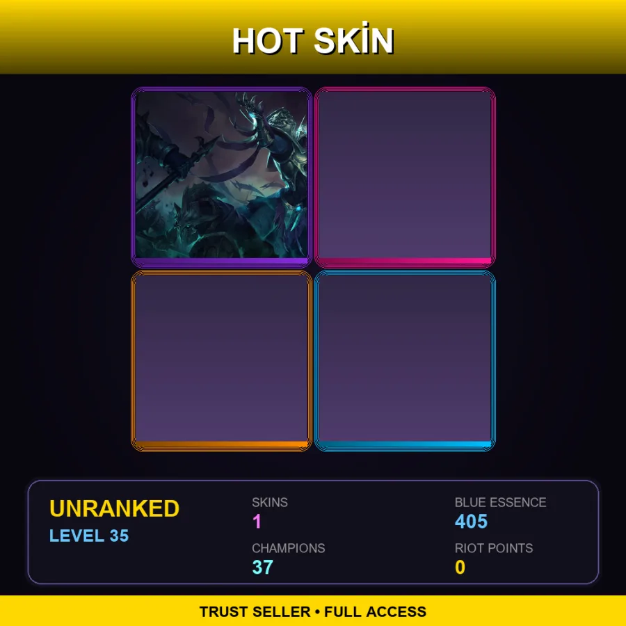 LAN | Lv35 | Unranked | 1 Skin | 37 Champ