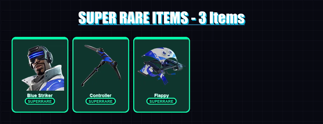 [PC/XBOX/PSN] | Blue Striker | Rox | The Prisoner | Hybrid | Sentinel | 16 skin | 14 pickaxe | 20 emote | 14 glider | Lv235
