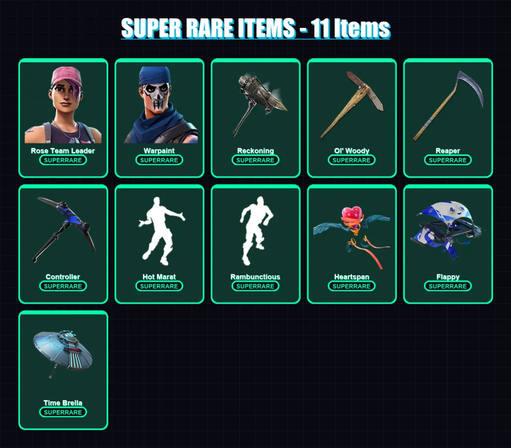 [PC/XBOX/PSN] | Rose Team Leader | Warpaint | Ruin | The Prisoner | Red Knight | 62 skin | 50 pickaxe | 64 emote | 57 glider | Lv895 — Fortnite account