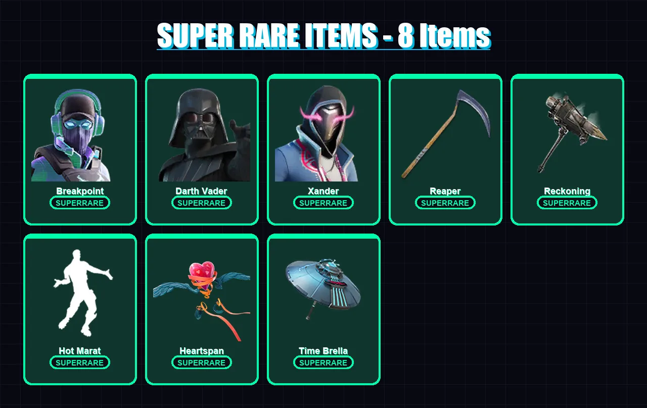 [PC/XBOX/PSN] | Breakpoint | Darth Vader | Xander | Vendetta | Inferno | 83 skin | 77 pickaxe | 84 emote | 85 glider | Lv1045