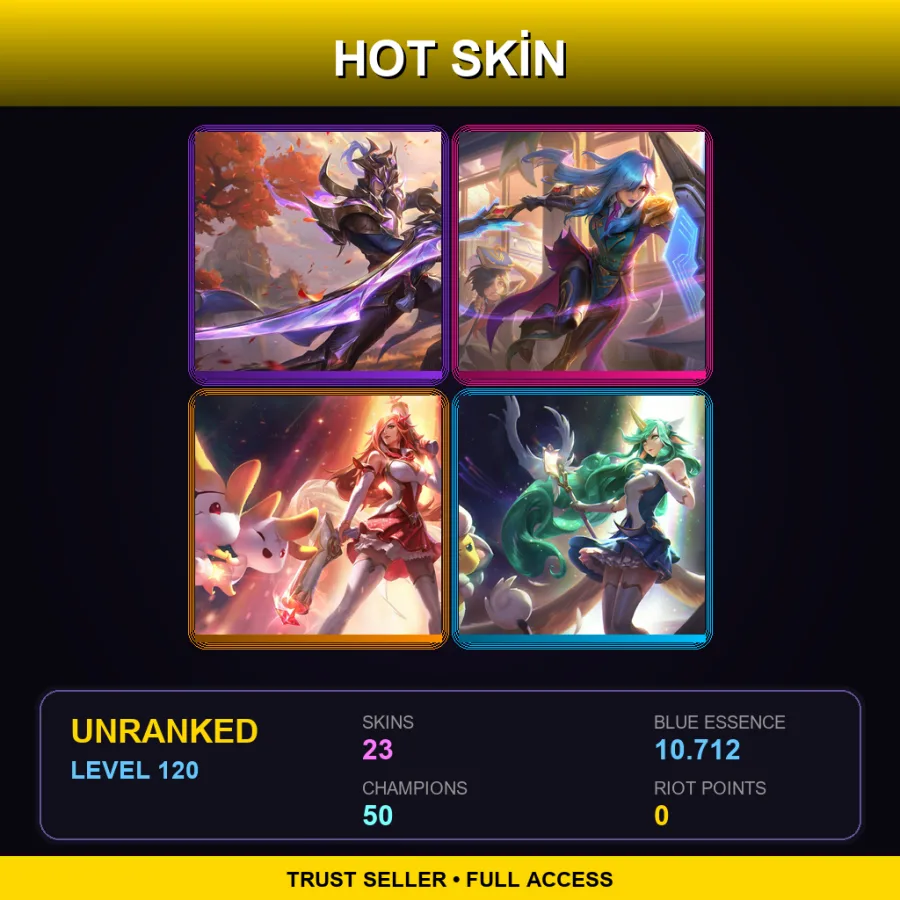 LAS | Lv120 | Unranked | 23 Skin | 50 Champ — Unranked / Smurf League of Legends