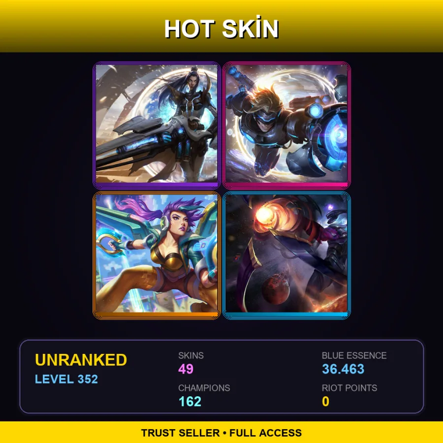 SG | Lv352 | Unranked | 49 Skin | 162 Champ