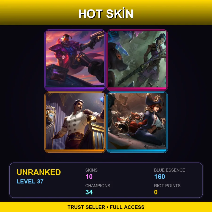 BR | Lv37 | Unranked | 10 Skin | 34 Champ