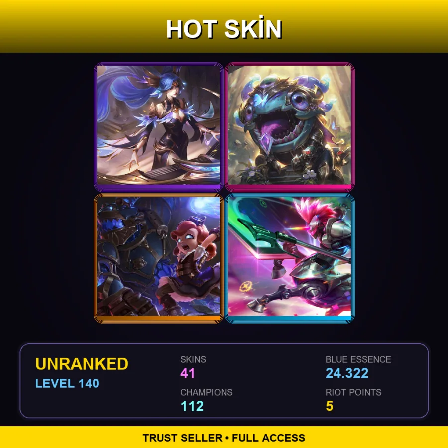 TR | Lv140 | Unranked | 41 Skin | 112 Champ — Battle Princess Annie