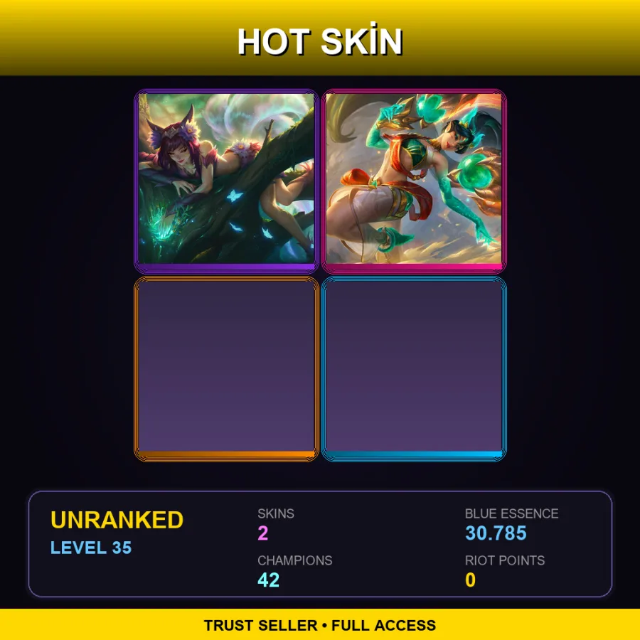 EUW | Lv35 | Unranked | 2 Skin | 42 Champ