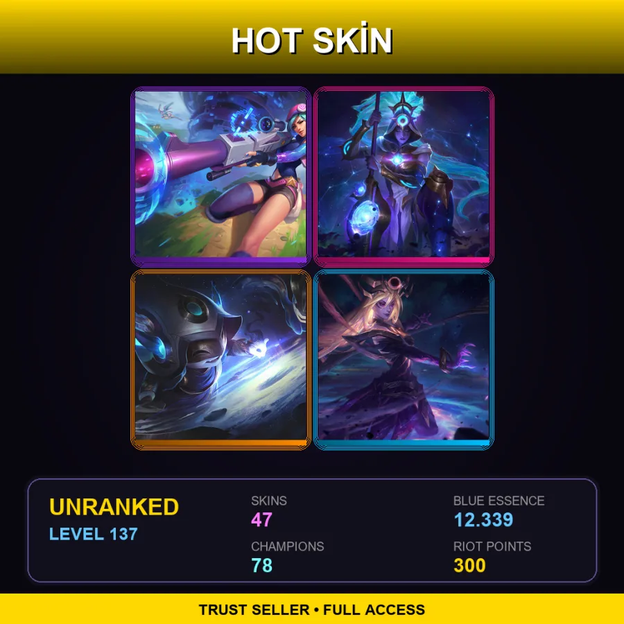 TR | Lv137 | Unranked | 47 Skin | 78 Champ