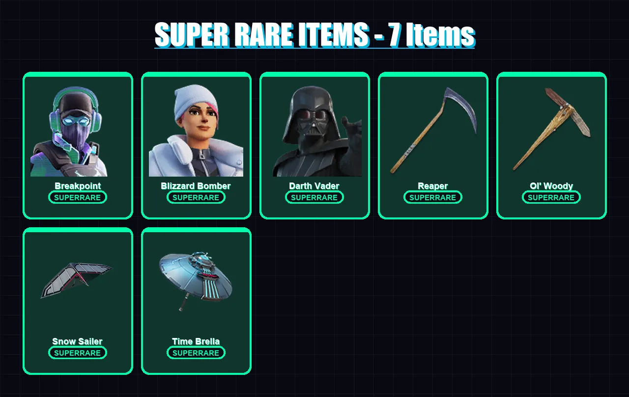 [PC/XBOX/PSN] | Breakpoint | Blizzard Bomber | Darth Vader | Malik | Kado Thorne | 186 skin | 211 pickaxe | 187 emote | 138 glider | Lv3163