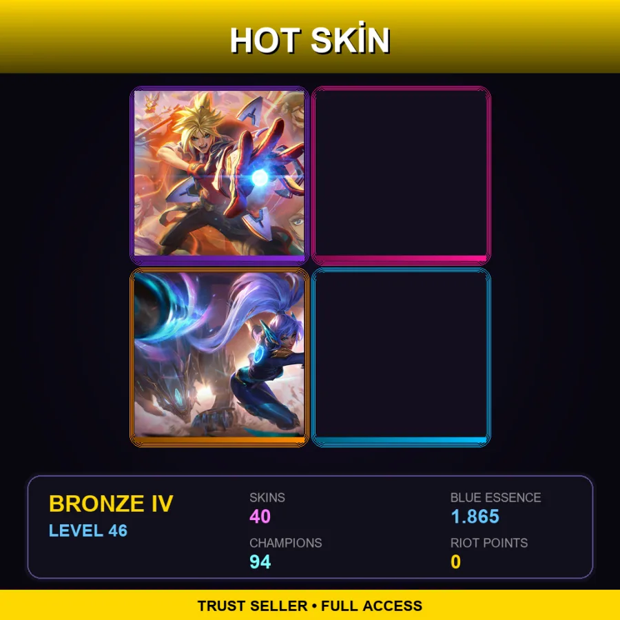 LAS | Lv46 | Bronze IV | 40 Skin | 94 Champ