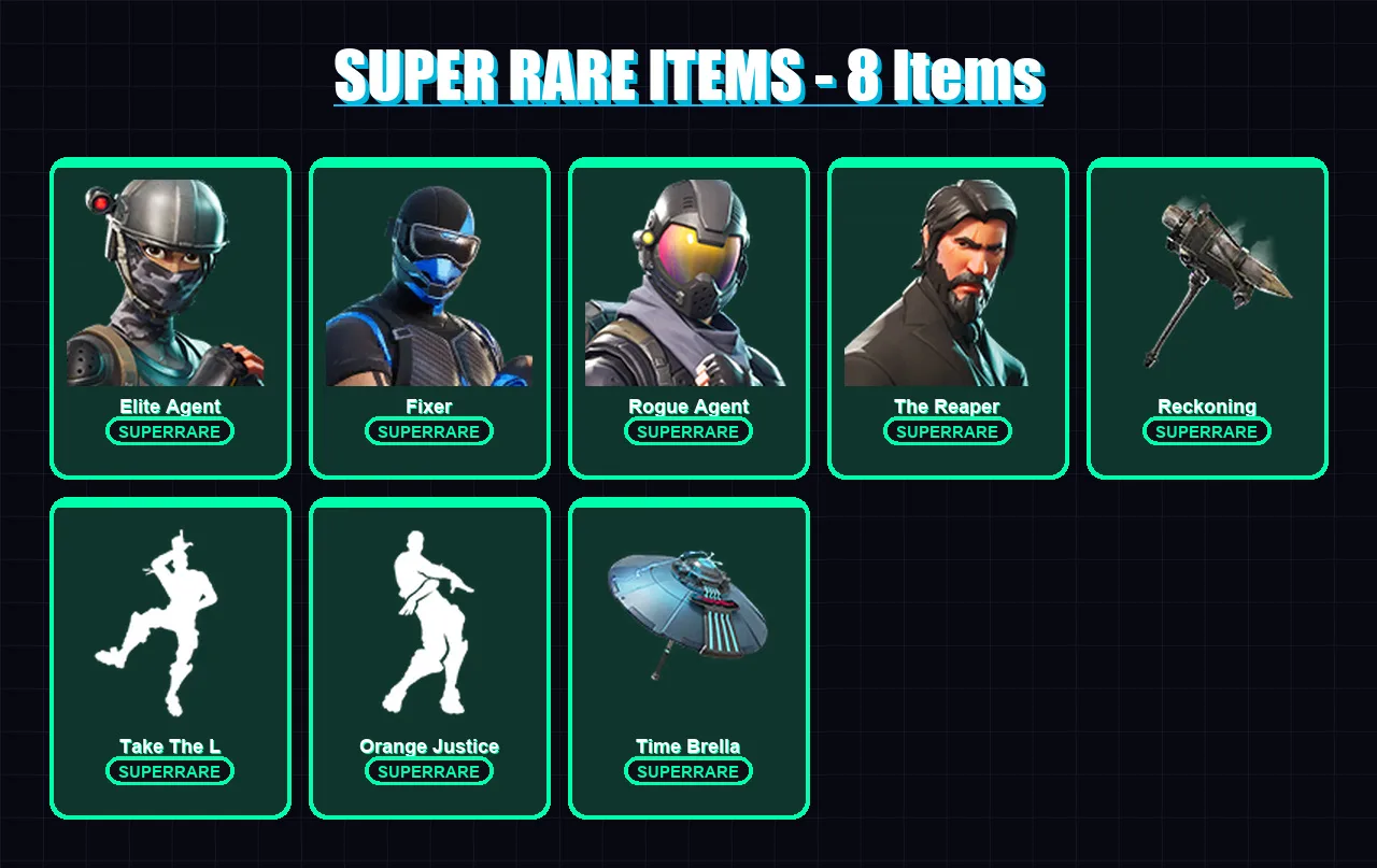 [PS4/PS5/XBOX/PC] | Elite Agent | Fixer | Rogue Agent | The Reaper | The Imagined | 46 skin | 52 pickaxe | 63 emote | 45 glider | Lv842