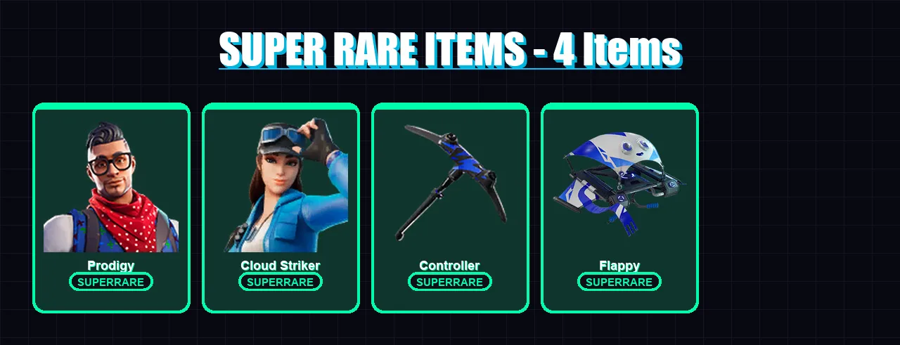 [PS4/PS5/XBOX/PC] | Prodigy | Cloud Striker | Red Knight | Lynx | The Prisoner | 22 skin | 17 pickaxe | 35 emote | 29 glider | Lv359