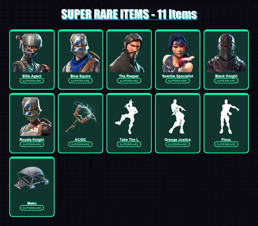 [SWITCH/XBOX/PSN/PC] | Elite Agent | Blue Squire | The Reaper | 40 skin | Lv519 — Fortnite account