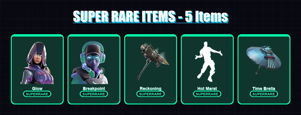 [PC/XBOX/PSN] | Glow | Breakpoint | Calamity | Blackheart | Omegarok | 79 skin | 98 pickaxe | 79 emote | 99 glider | Lv1655