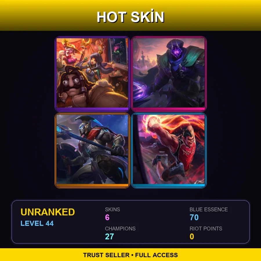 LAS | Lv44 | Unranked | 6 Skin | 27 Champ
