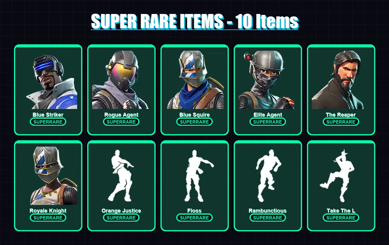 [PC/XBOX/PSN] | Blue Striker | Rogue Agent | Blue Squire | Elite Agent | The Reaper | 74 skin | 58 pickaxe | 78 emote | 63 glider | Lv908