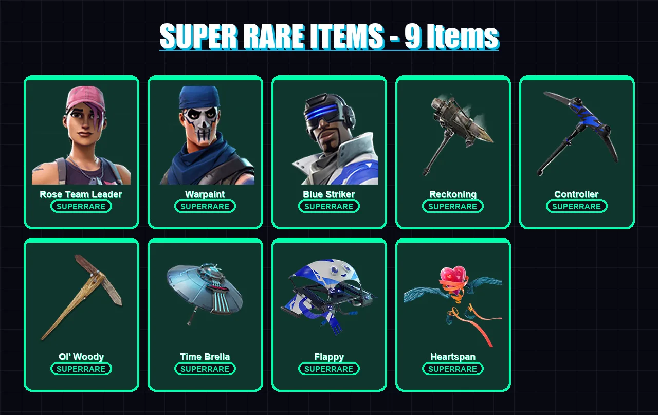 [PC/XBOX/PSN] | Rose Team Leader | Warpaint | Blue Striker | Rox | Gear Specialist Maya | 70 skin | 53 pickaxe | 55 emote | 66 glider | Lv626