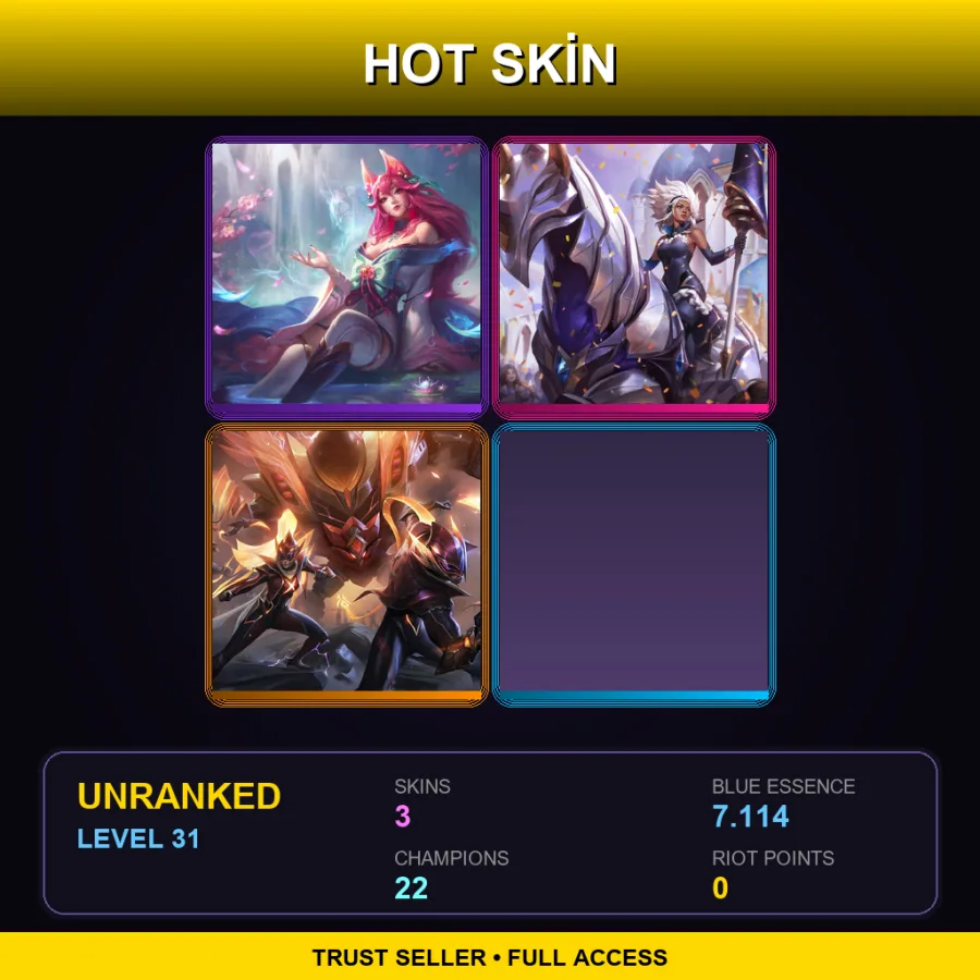 BR | Lv31 | Unranked | 3 Skin | 22 Champ